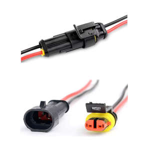 16AWG Wasserdichter <span class=keywords><strong>2</strong></span>-poliger Anschluss klemmenst ecker Gummi isolierter Kabelbaum für den Automobil gebrauch - Product Image 3