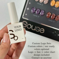 Kit de vernis à ongles gel scintillant OEM de haute qualité – Fournitures de beauté, gel à ongles disco scintillant, art des ongles DIY, vernis gel UV à retirer par trempage