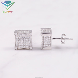 Pendientes de diamantes de moissanita de moda, moissanita VVS, chapados en oro, plata de ley 925, certificado GRA, pasan la prueba del probador de diamantes. - Product Image 4