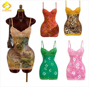 Tendenza Estate 2026: <span class=keywords><strong>Abiti</strong></span> Sexy da Donna, Mini <span class=keywords><strong>Abiti</strong></span> Senza Spalline con Inserti <span class=keywords><strong>in</strong></span> Pizzo e Stampa, Vestito Aderente Mini - Product Image 1