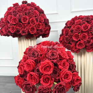 Forniture Floreali DKB all'Ingrosso, Sfera di Rose Rosse da 40 <span class=keywords><strong>50</strong></span> 60 70 80cm per Centrotavola e Decorazioni Matrimoniali - Product Image 2