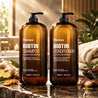 Ensemble Shampooing et Après-Shampooing à la Biotine et au Gingembre 500ml Soin Nourrissant du Cuir Chevelu OEM ODM Marque Privée