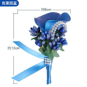 Sıcak düğün korsage damat gelin korsage PU gelinçiceği broş el yapımı balo parti yapay çiçek buket - Product Image 2