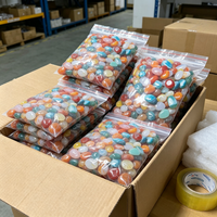 Pierres d'agate irrégulières du fabricant dans la conception de goutte de pluie Pierres d'agate colorées pour les surfaces de pots de fleurs Galets de galets