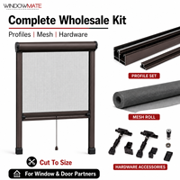Kit de moustiquaire semi-finie en fibre de verre WINDOWMATE pour usage hôtelier, tissu lavable, installation facile, anti-moustiques