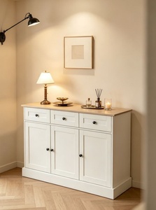 Meuble de salle <span class=keywords><strong>à</strong></span> manger et de salon moderne, style antique, buffet <span class=keywords><strong>à</strong></span> 3 portes, meuble de rangement en bois pour salle <span class=keywords><strong>à</strong></span> manger et salon - Product Image 6