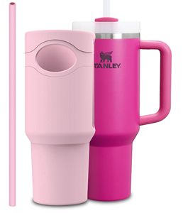 Funda de silicona para vaso Stanley Cup de 40 oz, accesorios para la funda Stanley <span class=keywords><strong>Quencher</strong></span> con asa, protector de cuerpo completo - Product Image 1