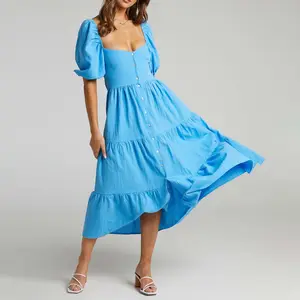 공급업체에 문의하기 공장 가격 여성 의류 플러스 사이즈 드레스