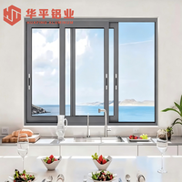 Fenêtre coulissante en aluminium de couleur personnalisée avec verre de sécurité feuilleté pour la décoration de villas de luxe privées