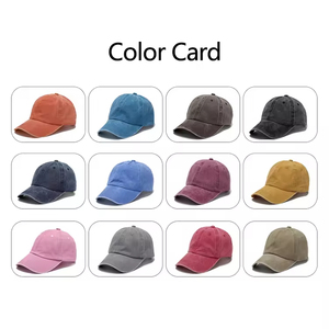 Casquette de baseball personnalisée brodée en coton recyclé lavé, 6 panneaux, légère, respirante, réglable, style Dad Hat, unisexe - Product Image 2