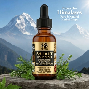 Gouttes liquides de Shilajit 60ML, complément alimentaire himalayen à base de plantes, soutien énergétique, cérébral et immunitaire, saveur personnalisée, complément alimentaire - Product Image 1