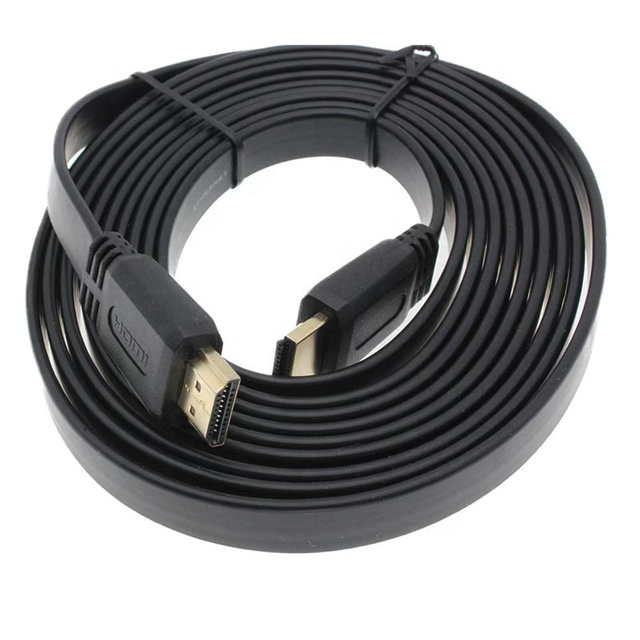OEM Hot Sale Flat HDMI Cable Support Ethernet 4K 3D 2160p 1440p 1080p and Full HD.