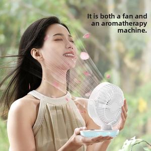 Factory Wholesale <b>Usb</b> Rechargeable Portable <b>Mini</b> Low Noise Desktop Wall Mount Digital Display Cooling <b>Fan</b> Space Saving - Product Image 4