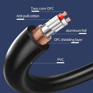 Hi-End 2 core OFC ทองแดงพร้อมสายเคเบิ้ลสายเคเบิ้ลสายสัญญาณเสียงความสมดุลสัญญาณไฮไฟสำหรับ DIY - Product Image 6