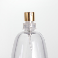 Flacon de parfum vide en verre plat de 100 ml avec pulvérisateur et impression sérigraphiée, commande minimale disponible