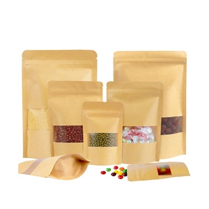 ClassicPackaging 100 pièces Sachet Doypack VMPET coloré métallisé, étanche à l'humidité, thermoscellable, avec fenêtre dépolie, pour aliments et farine - Product Image 1