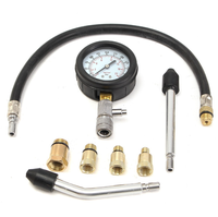 0-300PSI 8PCS Outil de test de diagnostic de pression moteur Kit de testeur de compression de cylindre pneumatique
