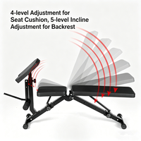 Banc de musculation pliable multifonctionnel, banc de musculation pour barre, rack de squat, banc de musculation à domicile