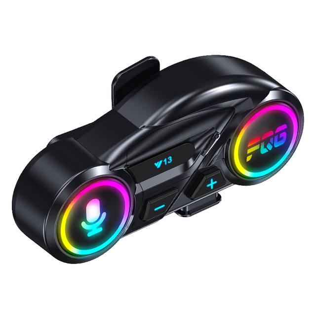 6.0 Chip Wireless Motorcycle Headphones Super Long Standby for Hands-free Waterproof Wind Noise Filtering FM Radio