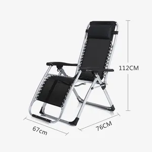 Zero gravity-silla plegable de tela para exteriores, tumbona de Metal y acero, estilo banda de pesca, muebles de tela