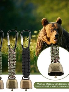 Campanello Portatile da Esterno per Escursionismo e Campeggio, in Metallo, da Appendere in Vita, con Fibbia per Chiavi e Ciondolo a Paracadute - Product Image 6