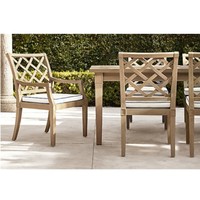 Outdoor-Gartenmöbel Massives Teakholz Hochwertiges 6-Sitzer Esszimmer-Set Bankett-Tisch und Stühle