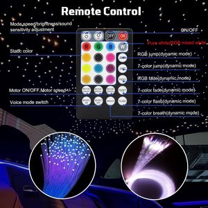 Kit d'éclairage d'ambiance pour <span class=keywords><strong>voiture</strong></span> avec plafonnier à fibres optiques LED RGBW 10W, 550 étoiles scintillantes - Product Image 4