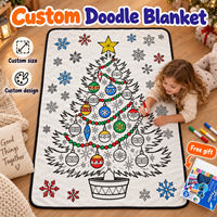 Couverture à colorier pour sapin de Noël, motif flocon de neige, pour coloriage manuel, idéale pour la maison ou comme cadeau