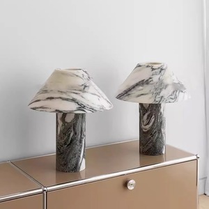 Natural Marble <b>Table</b> Lamp Led Light E27 Switch Control Desktop Lamp For Living Room Bedroom <b>Study</b> - Product Image 2