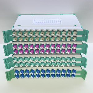 Châssis de distribution de fibres optiques (ODF) 12 ports 24 fibres LC Duplex OM2/OM3/OM4 avec pigtail adaptateur, pour FTTH, montage en rack et plateau de fusion - Product Image 1