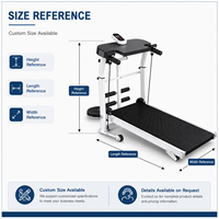 Tapis roulant en PVC pour usage domestique, petit, silencieux, pliable, mécanique, multifonctionnel, équipement de fitness d'intérieur