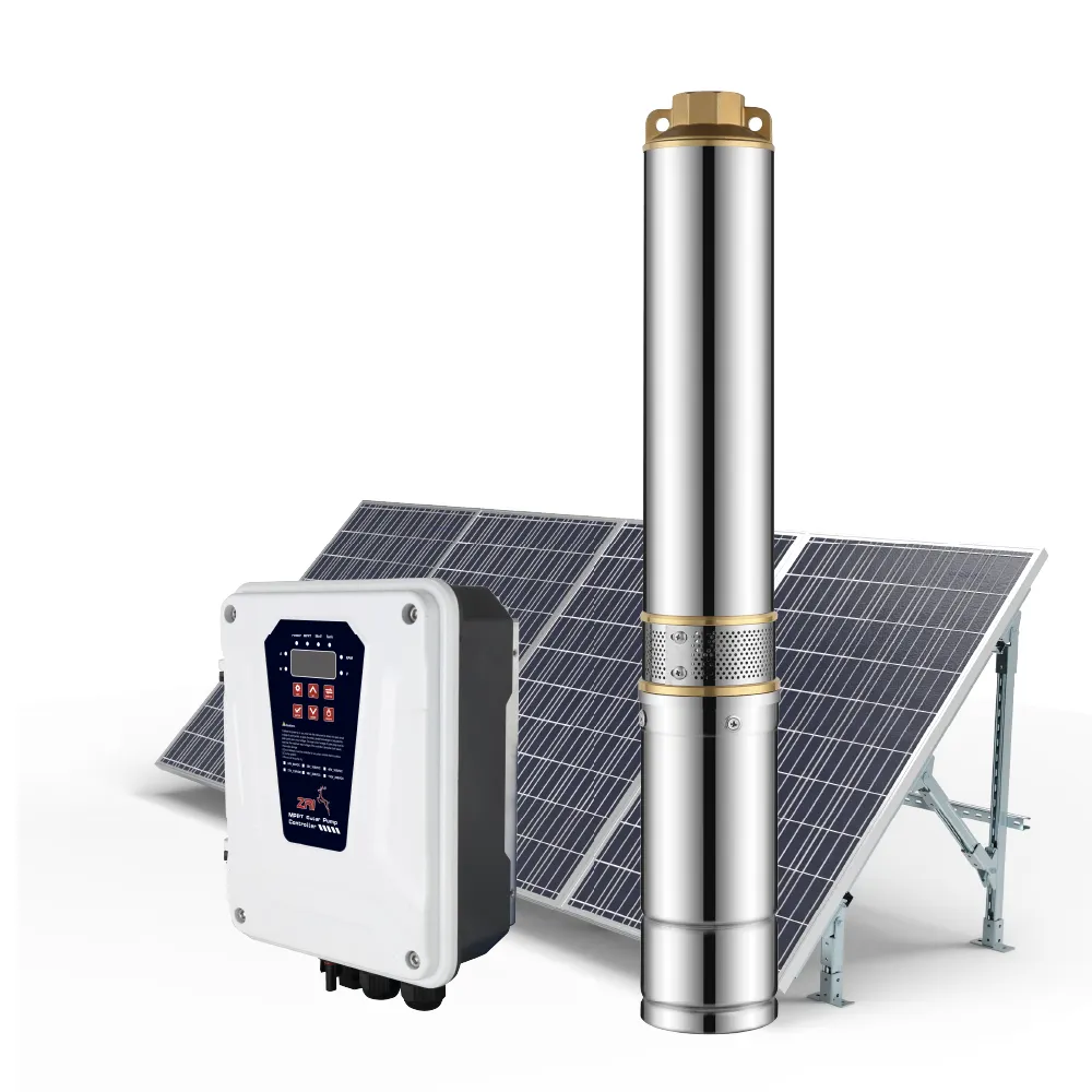 ZRI 4 Zoll Solar pumpe China Profession eller Hersteller Günstiger Preis, Solar DC Pumpe, 2 PS Solar Wasserpumpe