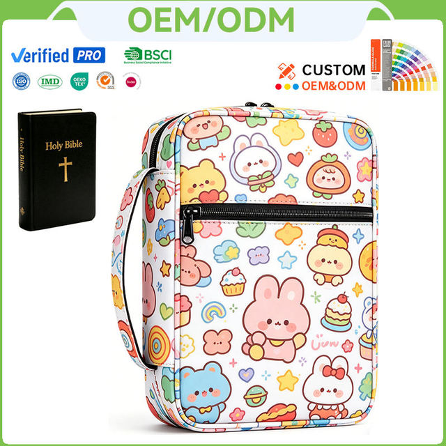 Custom Printed Waterproof Church Bag Carrying Book Bible Cover Case Protective Bible Cover with Logo