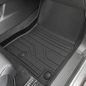 <span class=keywords><strong>Tappetini</strong></span> Auto Antiscivolo in TPE Set Completo 3 Pezzi Spessore 5mm con Motivo a Righe di Lusso per <span class=keywords><strong>Peugeot</strong></span> 3008 2017-2026 Tutte le Stagioni - Product Image 2