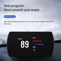 2025 Model baru P12S OBD2 Head up Display HUD alat diagnostik Speedometer mobil dengan RPM & alarm bahan bakar