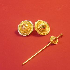 Conjunto de Joyería para Mujer de Eritrea, Collar, Aretes, Pulsera, Horquilla y Cadena para la Frente de Etiopía, para Matrimonio - Product Image 4