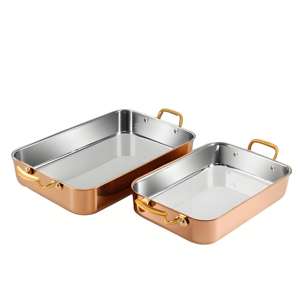 Bandeja de buffet de acero inoxidable de oro rosa de lujo con ASAS-Plato para servir comida de gama alta para uso en banquetes de restaurante de catering de hotel - Product Image 5