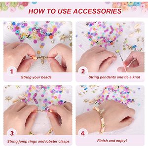 <b>Polymer</b> Clay Heishi Beads 10800 Pcs 108 Colors DIY Jewelry Making Supplies Bracelet Crafting Material - Product Image 5