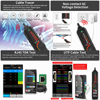 Rsrteng LT-600T Tester per Cavi con Schermo Touch da 4 Pollici, Strumento di Diagnosi Rete con Supporto TDR DMM OPM, Misuratore di Livello Hi-POE, Tracciatore di Cavi con Lunghezza NCV
