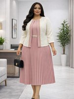 Robe élégante et tendance, couleur unie, grande taille, robe de tailleur professionnelle, robe ample et polyvalente