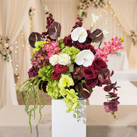 Festival des Achats : Prévente – Boule de fleurs artificielles en soie faites à la main, centre de table réaliste pour mariage et événements – Meilleures ventes