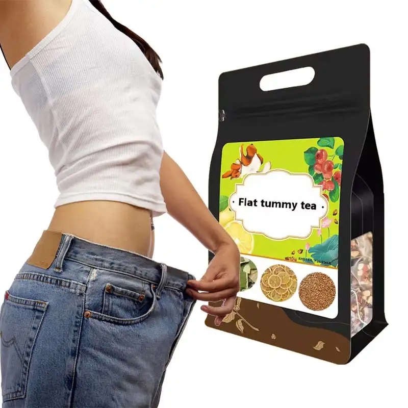 Embalaje personalizado Orgánico Premium Flat Tummy Tea Bags Pérdida de peso Quema de grasa Té adelgazante