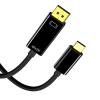 1m 2m 3m UHD USB Type C à DP 4K 60Hz 1.8m Câble Conducteur en cuivre nu PC TV HDTV Audio Haut-parleur Application vidéo de voiture