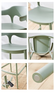 Tabouret <span class=keywords><strong>de</strong></span> <span class=keywords><strong>bar</strong></span> empilable en plastique, style nordique minimaliste moderne, pour la maison, le salon, la salle à manger, <span class=keywords><strong>chaise</strong></span> haute design créative - Product Image 5