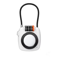 Cadenas intelligent à combinaison avec câble, mot de passe à 4 chiffres, antivol, traceur pour bagages, sac à dos, casier de gym