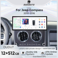 DUDUAUTO UIS7870 mobil cerdas, pemutar Android 12.3 inci mobil cerdas, radio mobil Stereo, kepala Unit navigasi GPS untuk Jeep Compass 2010-2016
