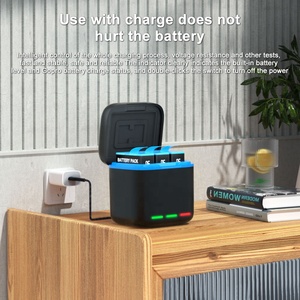 Boîte de rangement Hongdak Type-C Chargeur rapide 3 pièces pour batterie <span class=keywords><strong>GoPro</strong></span> avec emplacement pour carte TF pour <span class=keywords><strong>Hero</strong></span> 11/10/9/8/<span class=keywords><strong>7</strong></span>/6/5 - Product Image 6