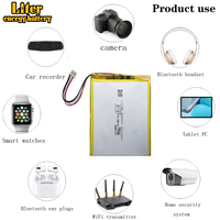 Batterie Rechargeable Li-Polymère 3.7V 5000mAh 5080112 pour Autel MaxiSys MS906 MS905 MX808 Détecteur Automobile Prise 5 Fils