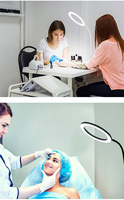 Lampe sur pied super lumineuse en fer PC avec col flexible pour salon de beauté, extension de cils, tatouage, nail art, éclairage annulaire