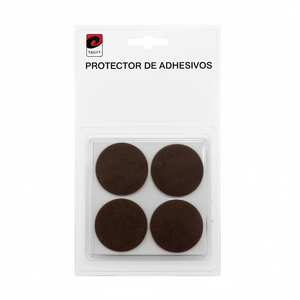 Erp 4 Patins de protection adhésifs pour pieds de table ronds 38 mm Marron - Product Image 1
